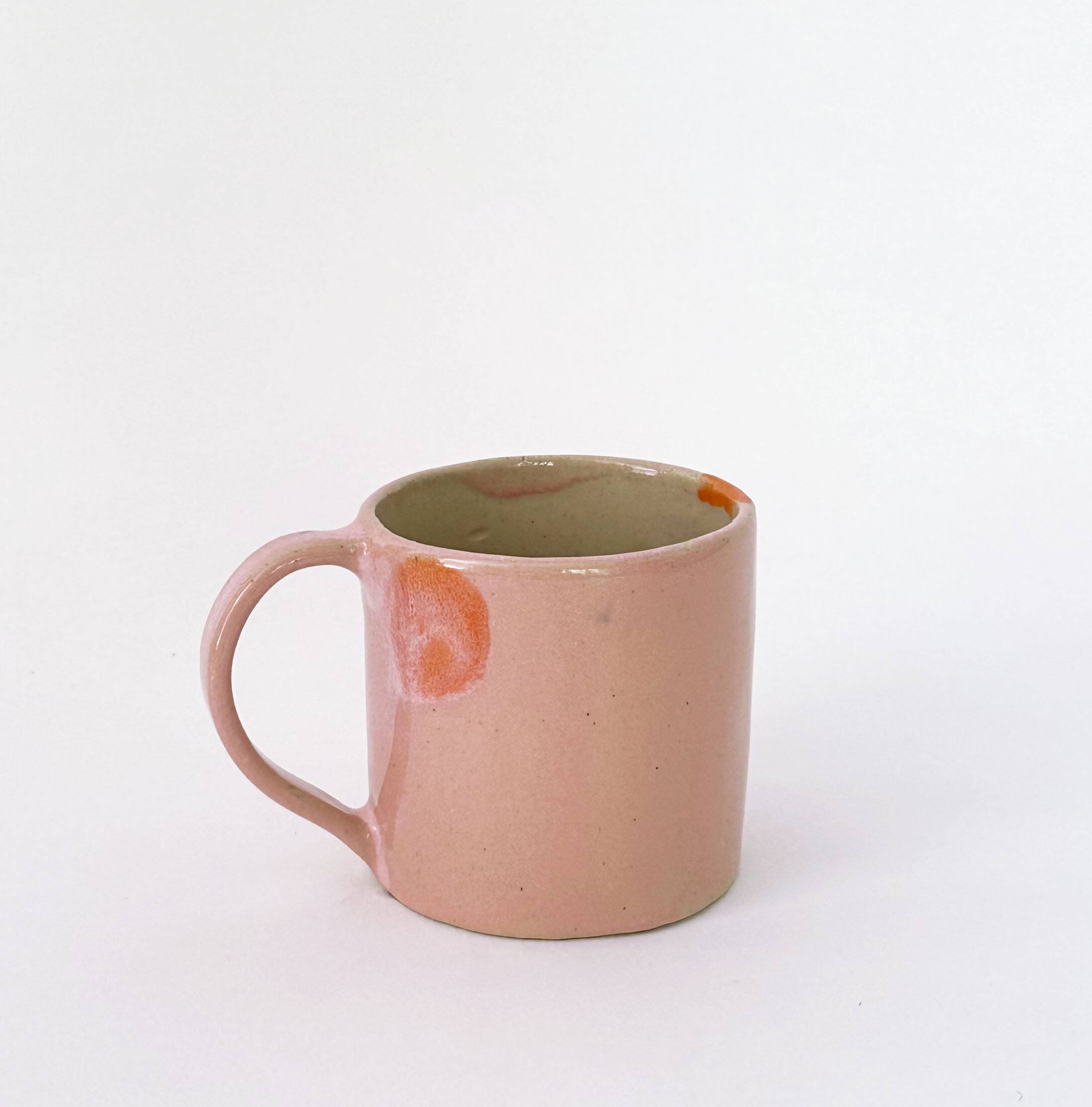 pink coffee cup