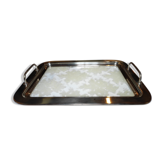 Christian Dior stainless steel/resin and lace serving tray