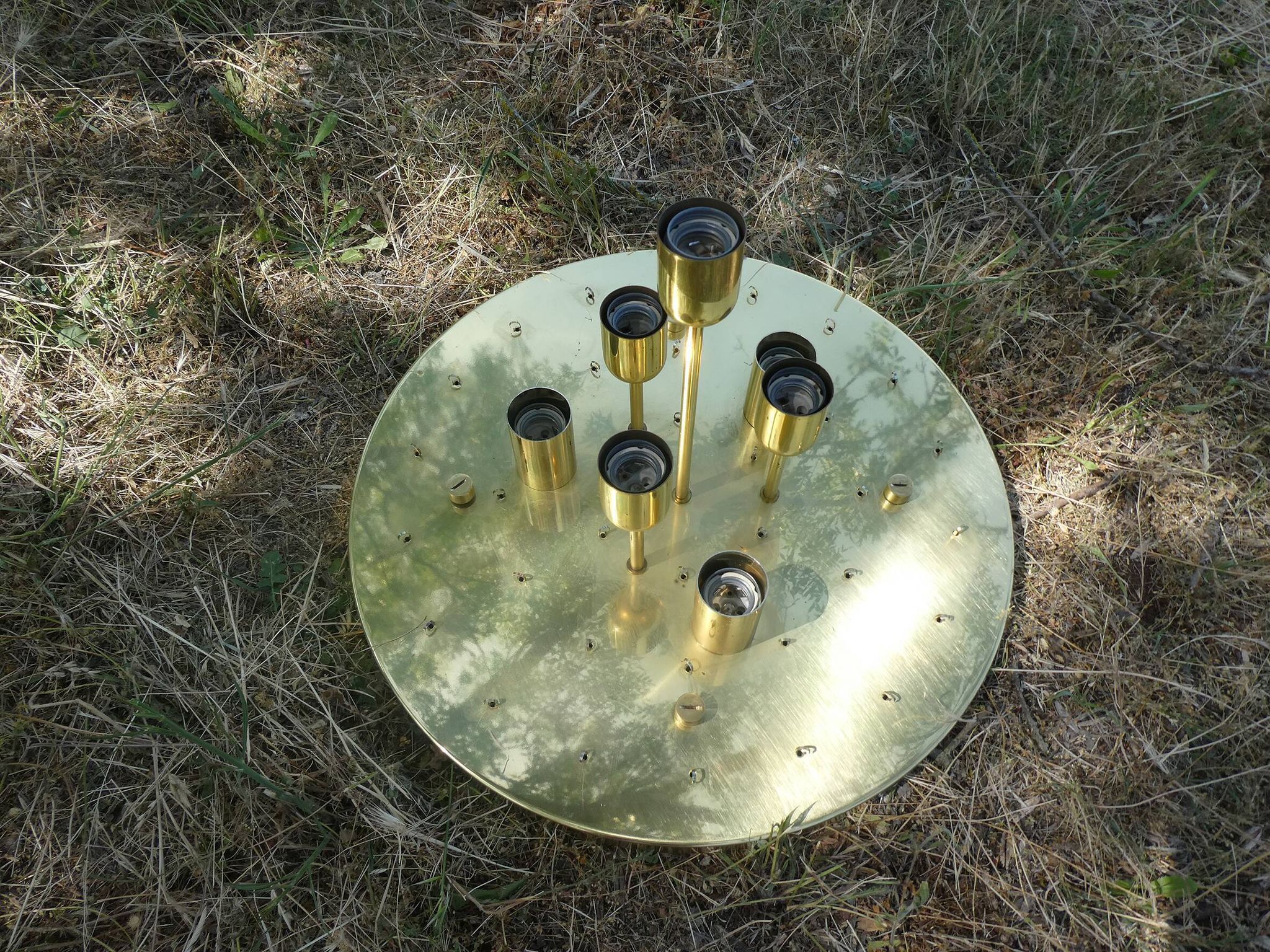 Design chandelier by Glashütte Limburg from 1960