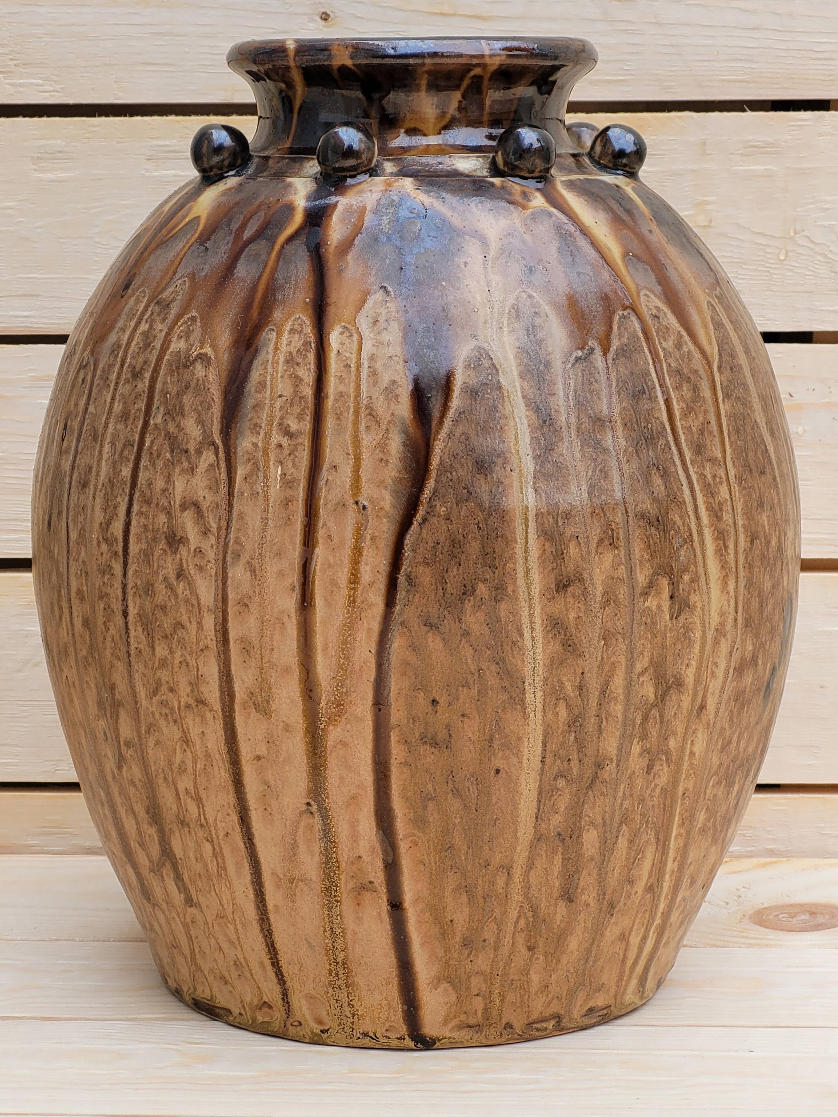 Large enamelled stoneware vase Joseph TALBOT La Borne