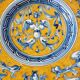 Large grotesque plate (Urbino/Castelli style), made in Italy, pei