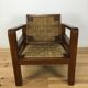 Art Deco rope armchair, made of wood
