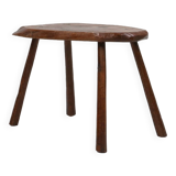 Mid-century Wabi Sabi stool or side table in oak, France ca. 1850