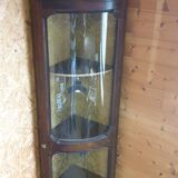 Curved Display Case, 20th Century Corner Cabinet