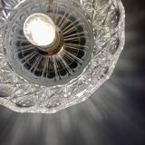 Vintage molded glass lampshade - tableware collection -