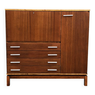 Meuble de rangement avec bureau Marcel Gascoin pour Alvéole 1950