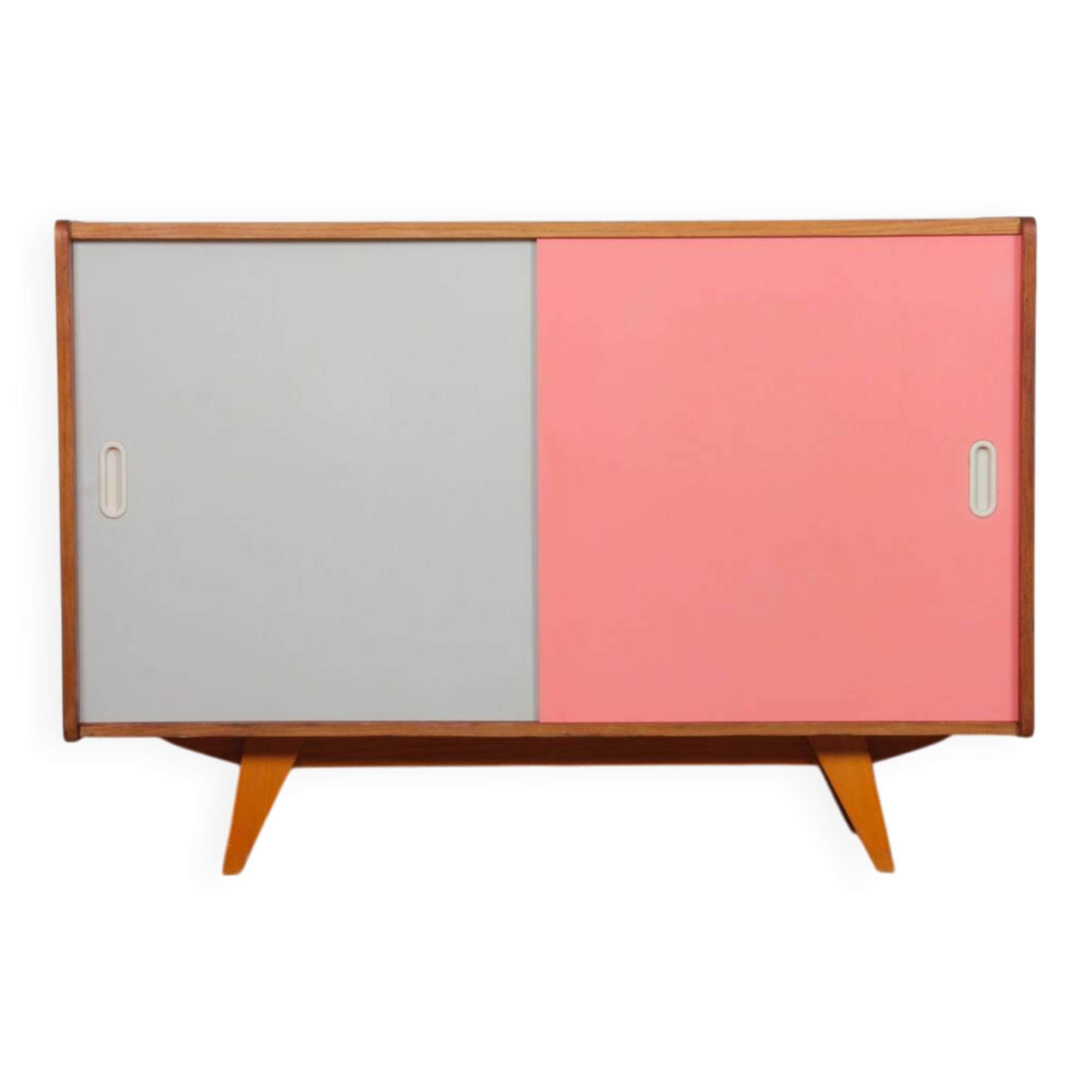 Pink and white chest of drawers by Jiri Jiroutek, model U-452 circa 1960
