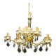 Lustre en bronze, cristal.