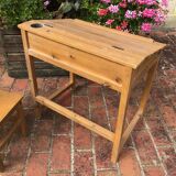School desk with wooden chair