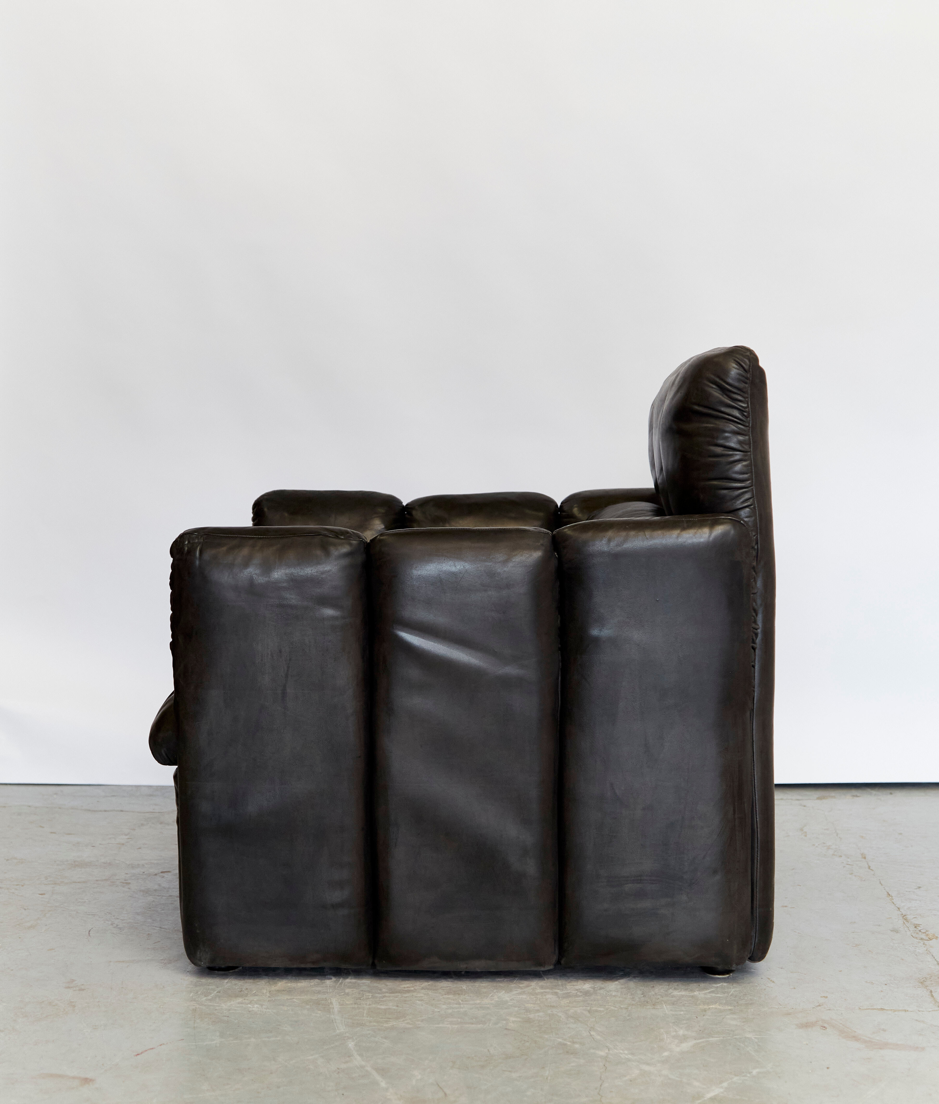 Vintage leather armchair custom-made Chancellor's Bungalow