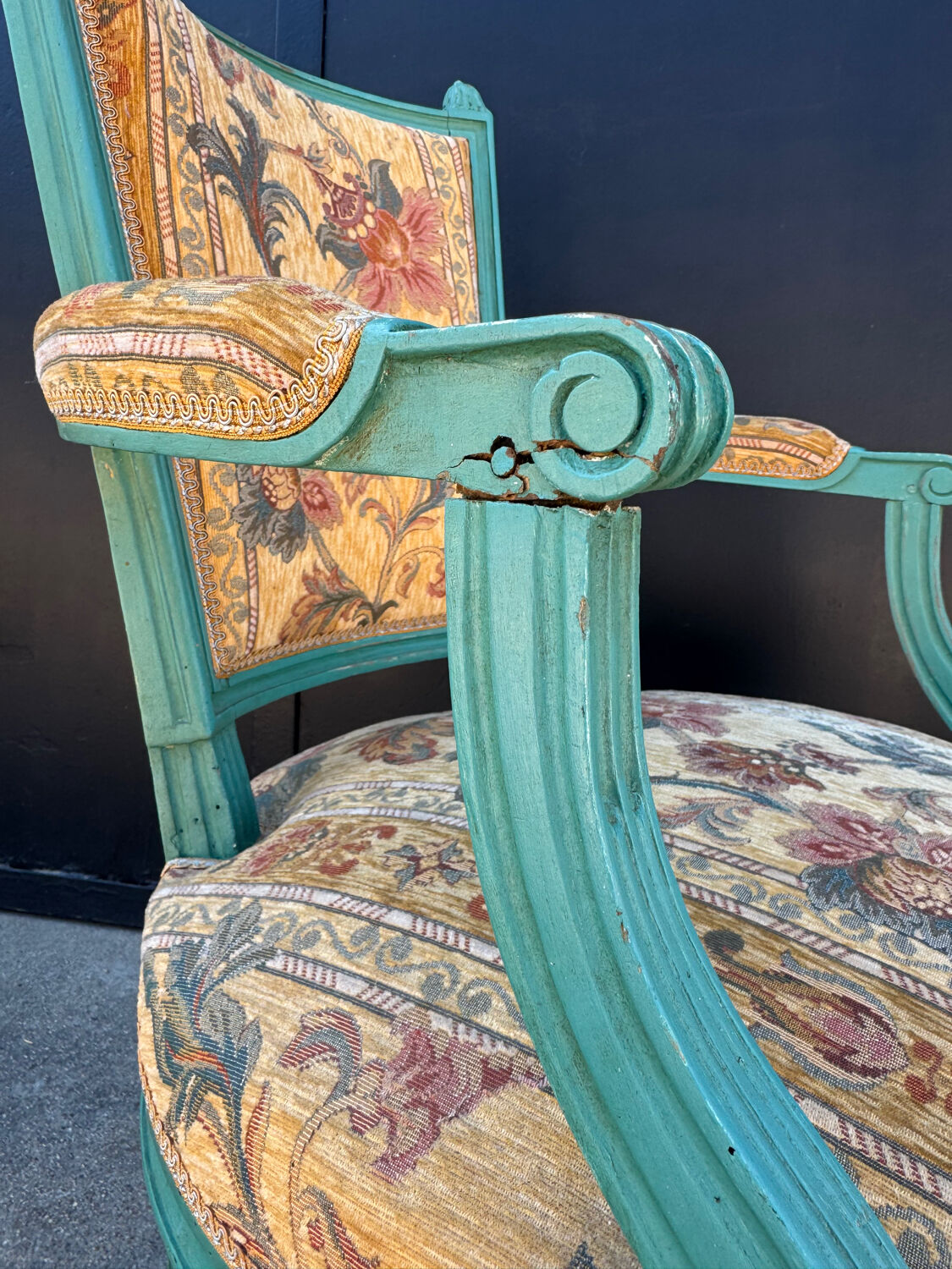 Louis XVI convertible armchair