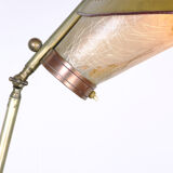 Italian floor lamp in brass was conical adjustable in inclination and height 1950