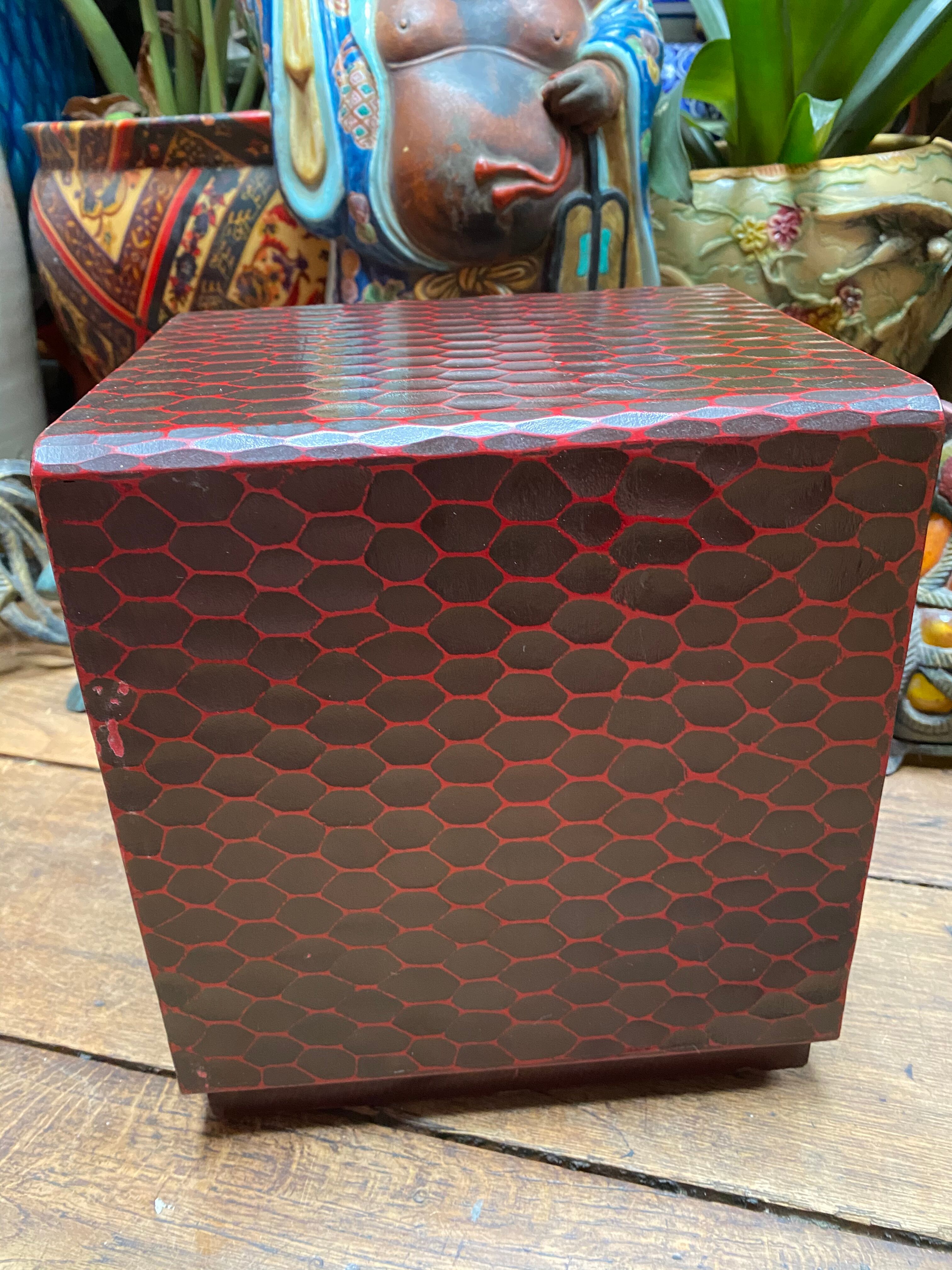 Jewelry box Box Japanese Tansu vintage carved wood