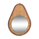 Miroir vintage en rotin, 32,5x24 cm