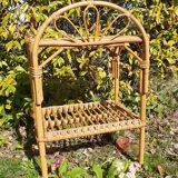 Vintage rattan bedside table