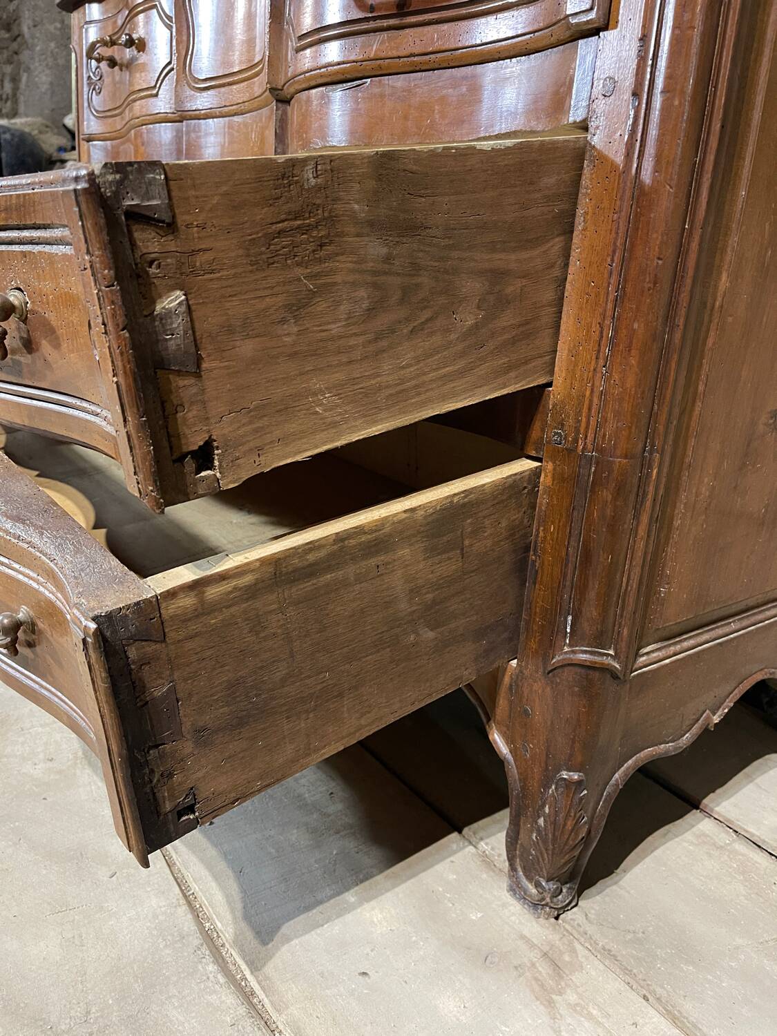 19th century crossbow chest of drawers.