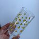 Lot de 6 verres à poids jaunes made in france années 70