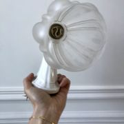 Art Deco wall lamp in molded glass and porcelain 30s