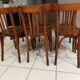 Suite de 6 chaises de bistrot Baumann vintage année 1930