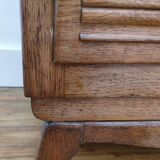 chest of drawers oak five drawers 1950s