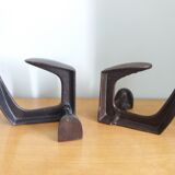 Industrial style bookends shoe shape