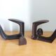 Industrial style bookends shoe shape
