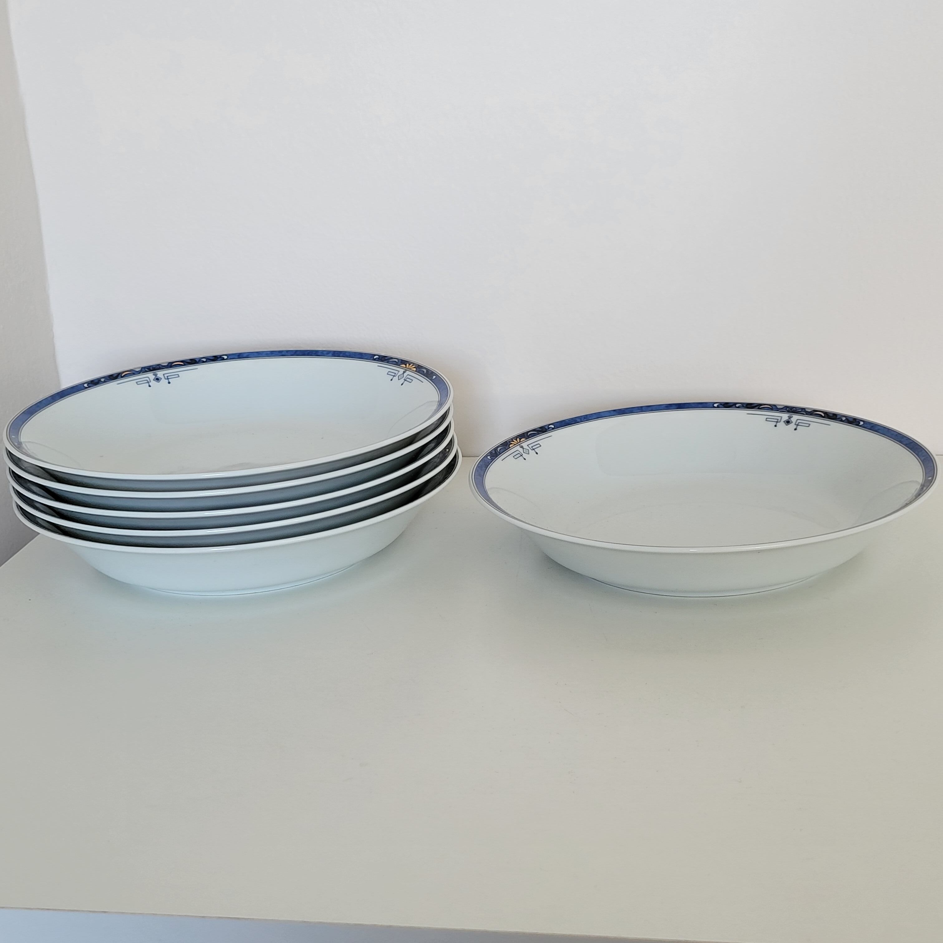 Assiette creuse Jacquot Digoin Sarreguemines décor bleu - Vintage Family