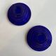 Pair of blue glass candlesticks