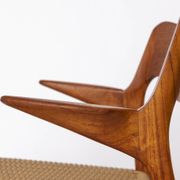 Niels Otto Møller Model 55 Armchair – Danish Teak Dining Chair Paper cord