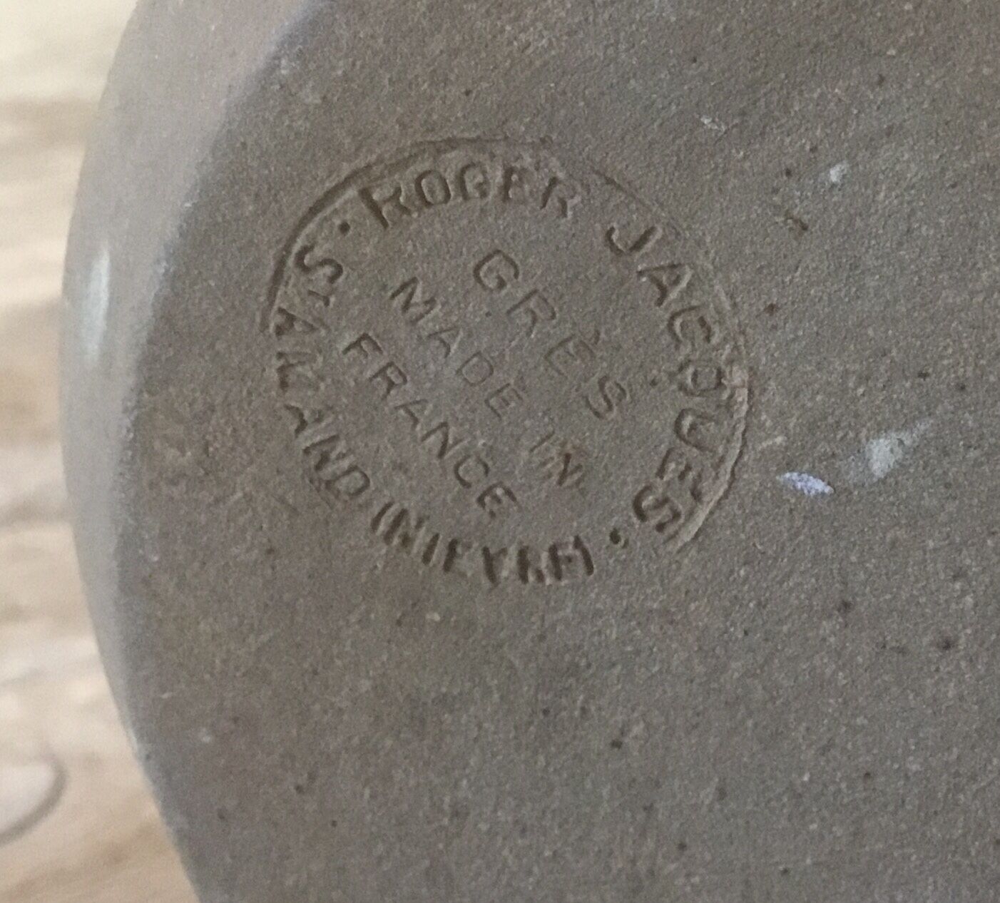 Large mug stoneware signed Roger Jacques