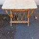 Table d'appoint bambou osier vintage