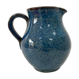 Pitcher vase in blue stoneware from Manufactures Normand