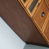 English Haberdashery Shop Cabinet with Glass Fronted Drawers, Circa 1930s