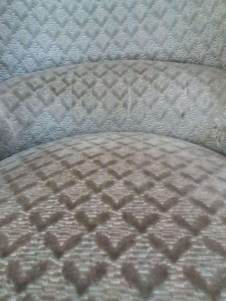 Grey velvet toad chair