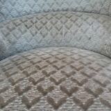Grey velvet toad chair