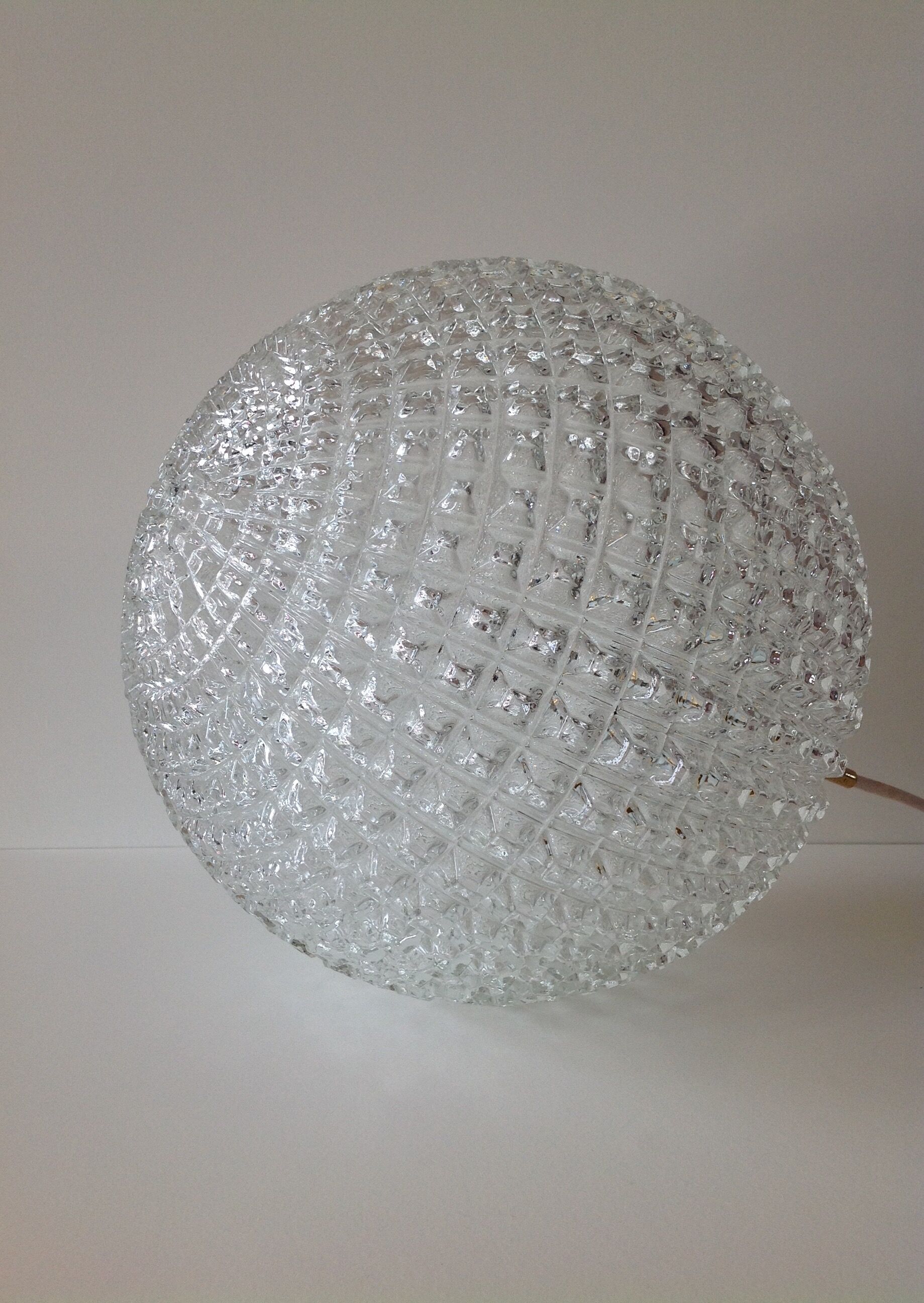 Suspension boule verre vintage