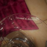 6 Lorraine crystal champagne flutes