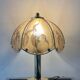 Vintage lamp in gold metal and smoked glass
