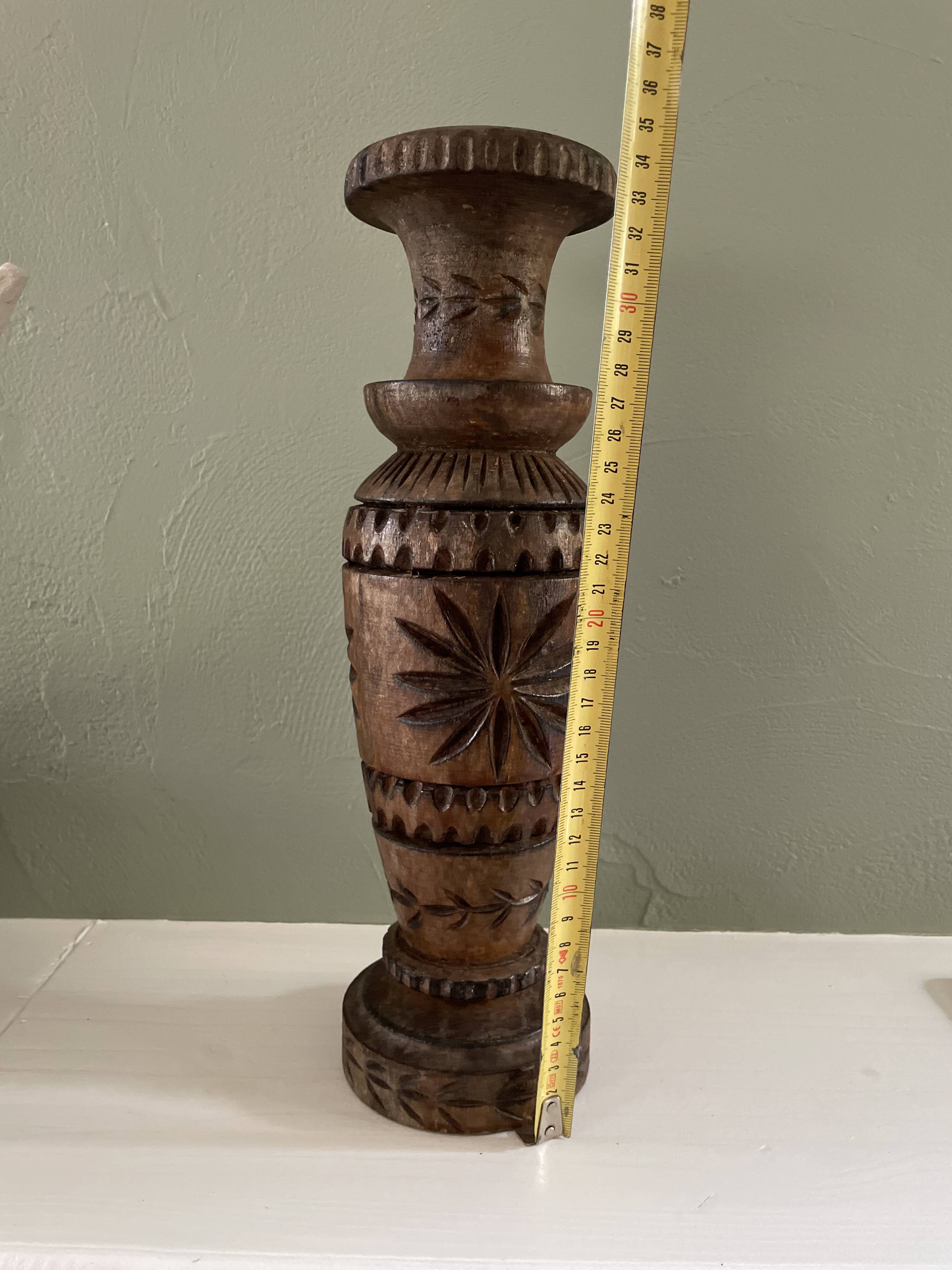 Wooden vase