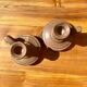 Vintage stoneware candle holders