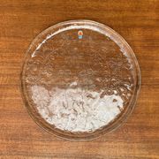 Large Finnish glass plate from the mid-century by Humppila.
