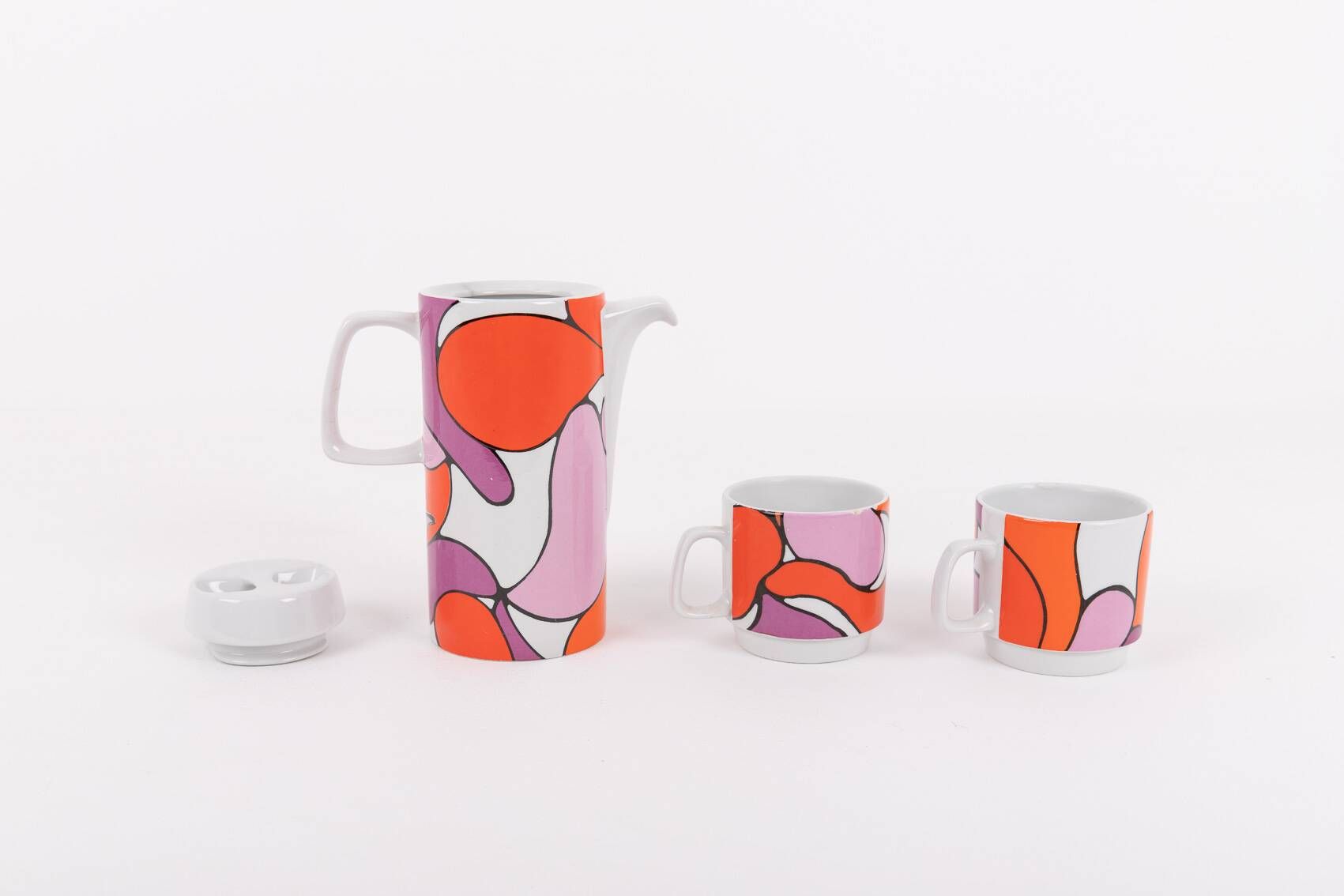 Ceramica Franco Pozzi tea/coffee set, 1970’s Italy