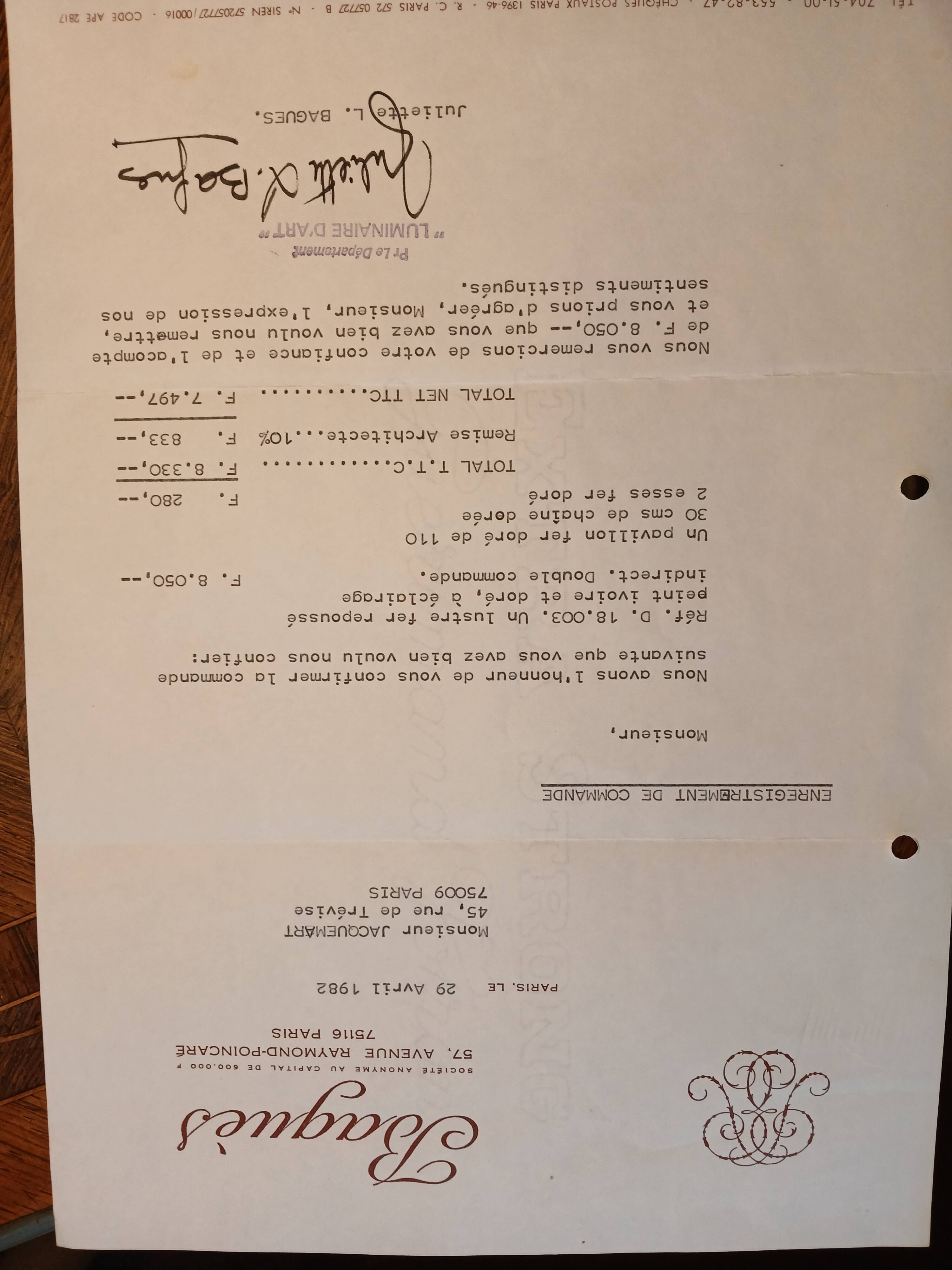 "Venetian" lustre purchased in 1982