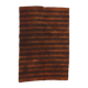 Tapis Kilim vintage en laine terracotta à motif rayé