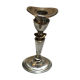 Silver metal candle holder