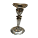 Silver metal candle holder