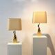 Paire de lampes de table exclusives en laiton de Philippe-Jean, signées