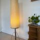 Vintage chrome lamp / floor lamp with its metal-edged shade