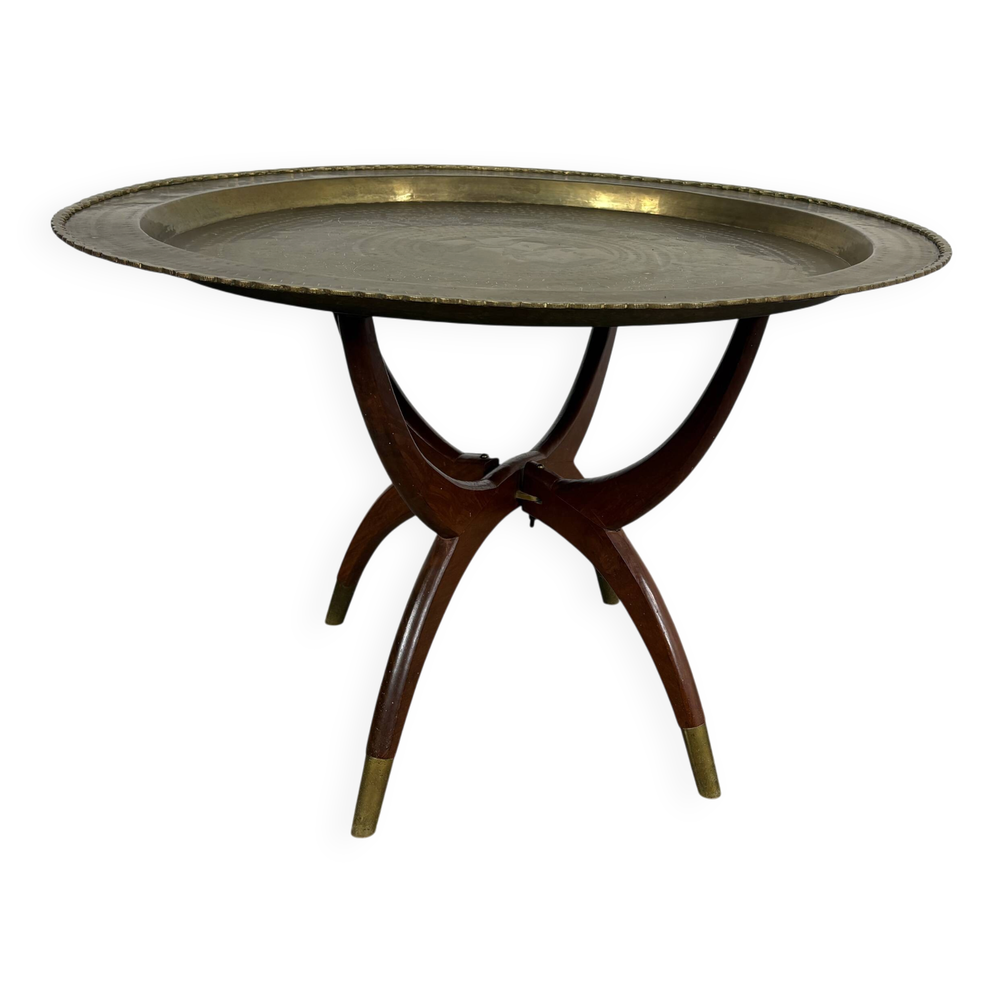 Table basse Spider avec plateau en laiton