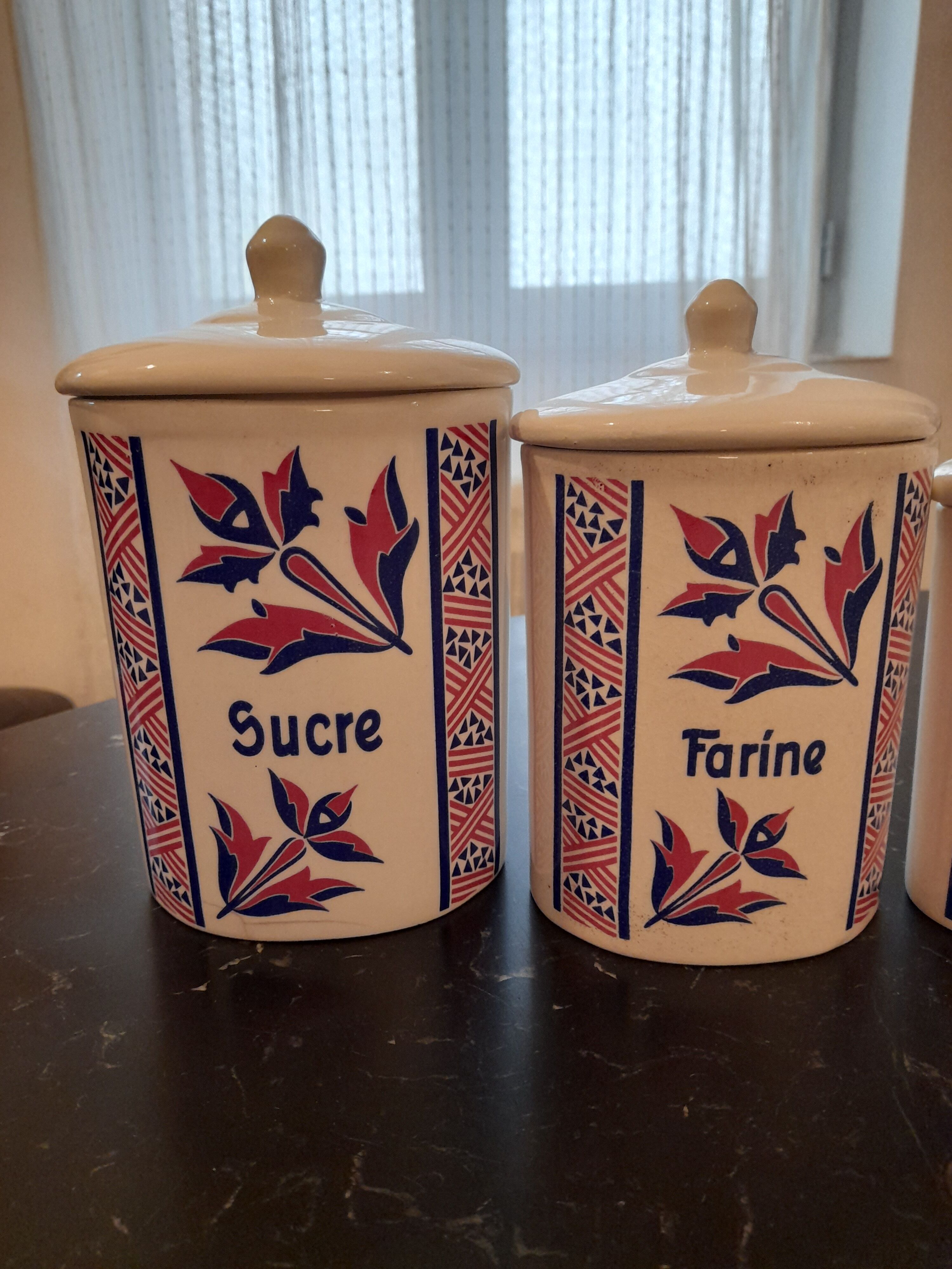 Lot 5 spice jars Digoin Sarreguemines